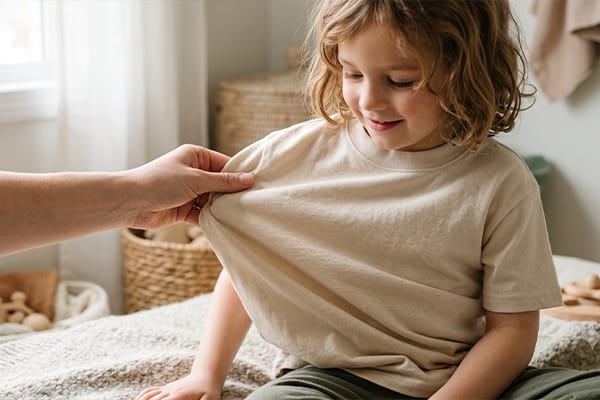 heavyweight organic cotton tees for kids premium fabric handfeel
